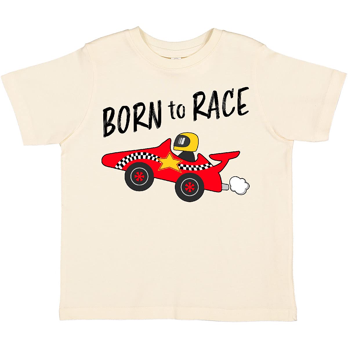 Inktastic Born to Race Red Race Car Toddler T-Shirt - Cute Baby Boy Clothes for Racing Fans, Playdates & Family Outings