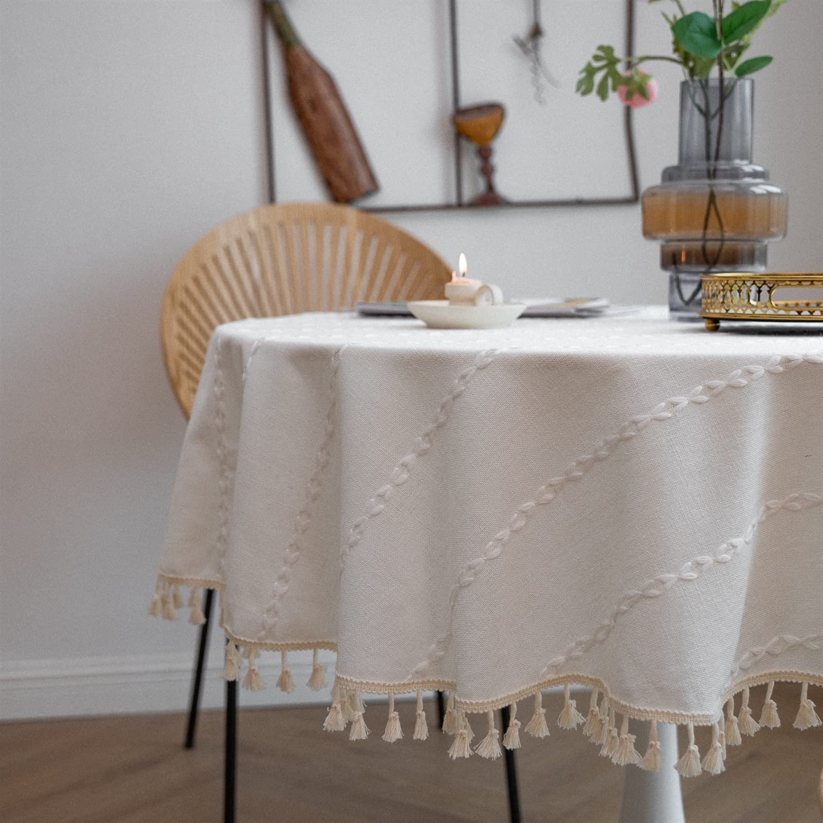 Premium Washable Tablecloth - Dust-Proof & Wrinkle Resistant Table Cover for Kitchen, Dining, Coffee & Writing Desks | Perfect for Parties, Holidays, Christmas & Buffet Settings | Easy-Clean Table Protector for Everyday Use & Special Occasions