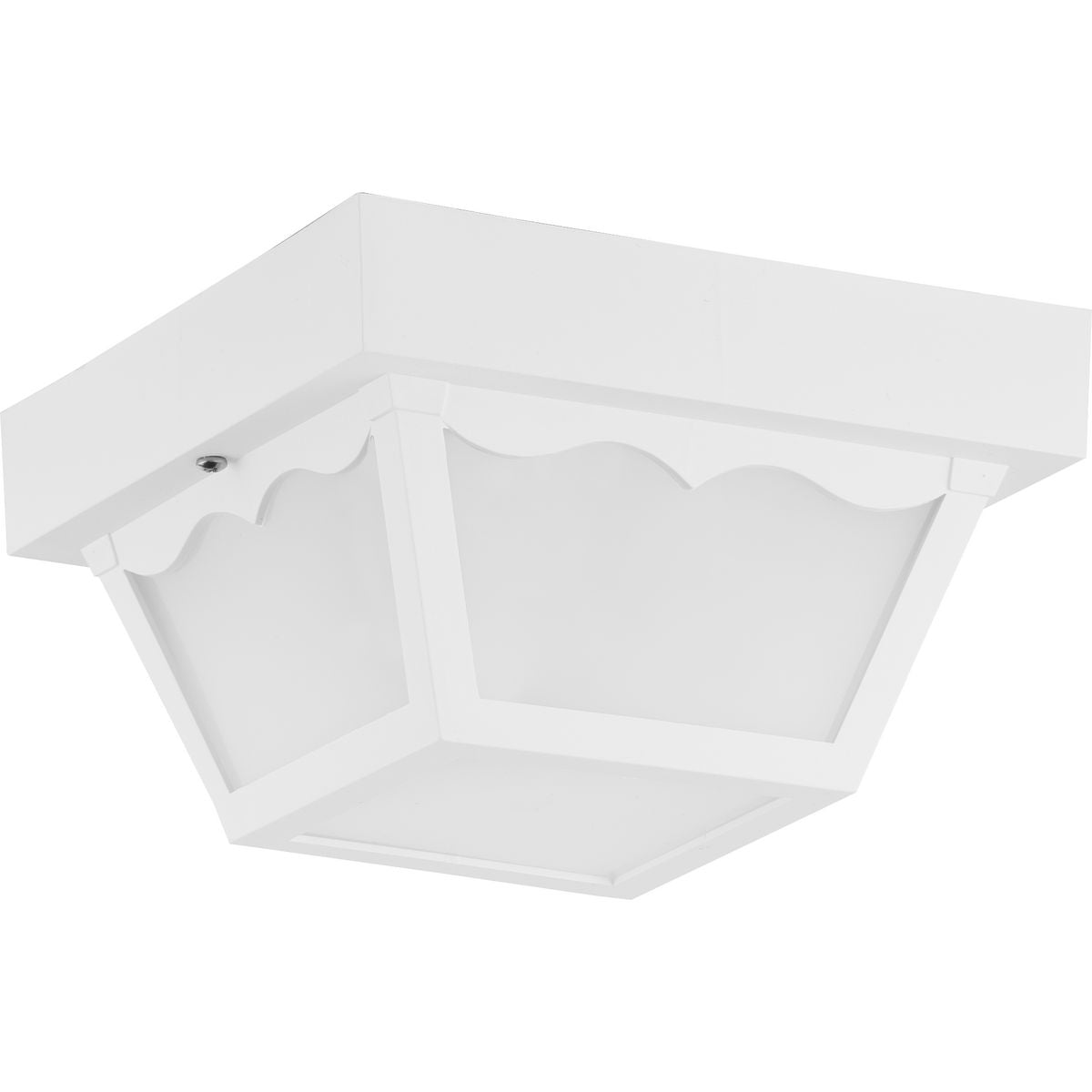 8 1/4 Inch Flush Mount Ceiling Light Fixture - Indoor/Outdoor Lighting for Bedroom, Kitchen, Porch & Patio - Dimmable LED Light with Frosted Glass Shade