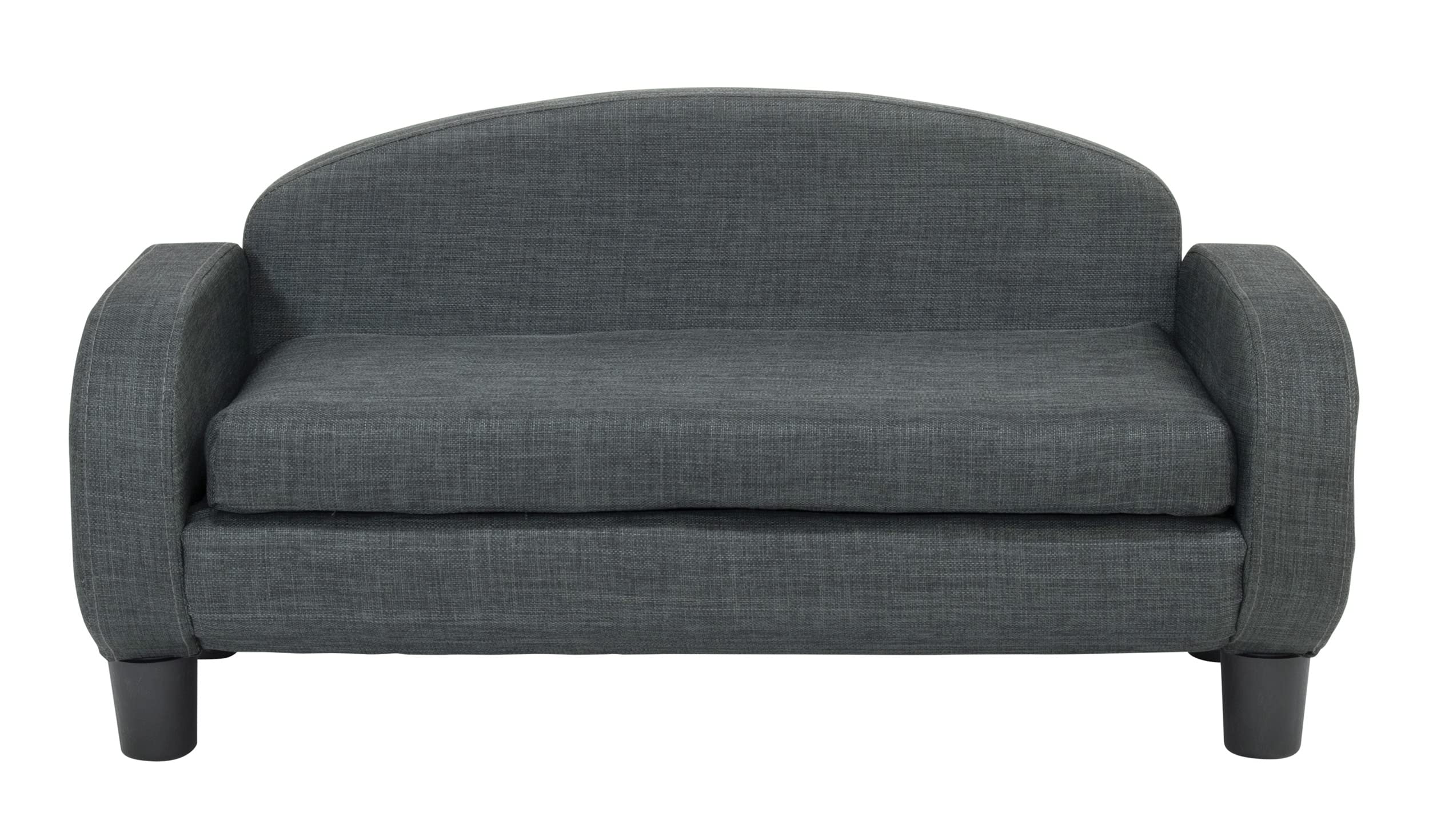 Paws & Purrs Modern Pet Sofa - 31.5 Inch Wide Low Back Dog Cat Bed with Removable Washable Cover (Espresso/Gray) - Perfect for Living Room, Bedroom & Pet-Friendly Spaces