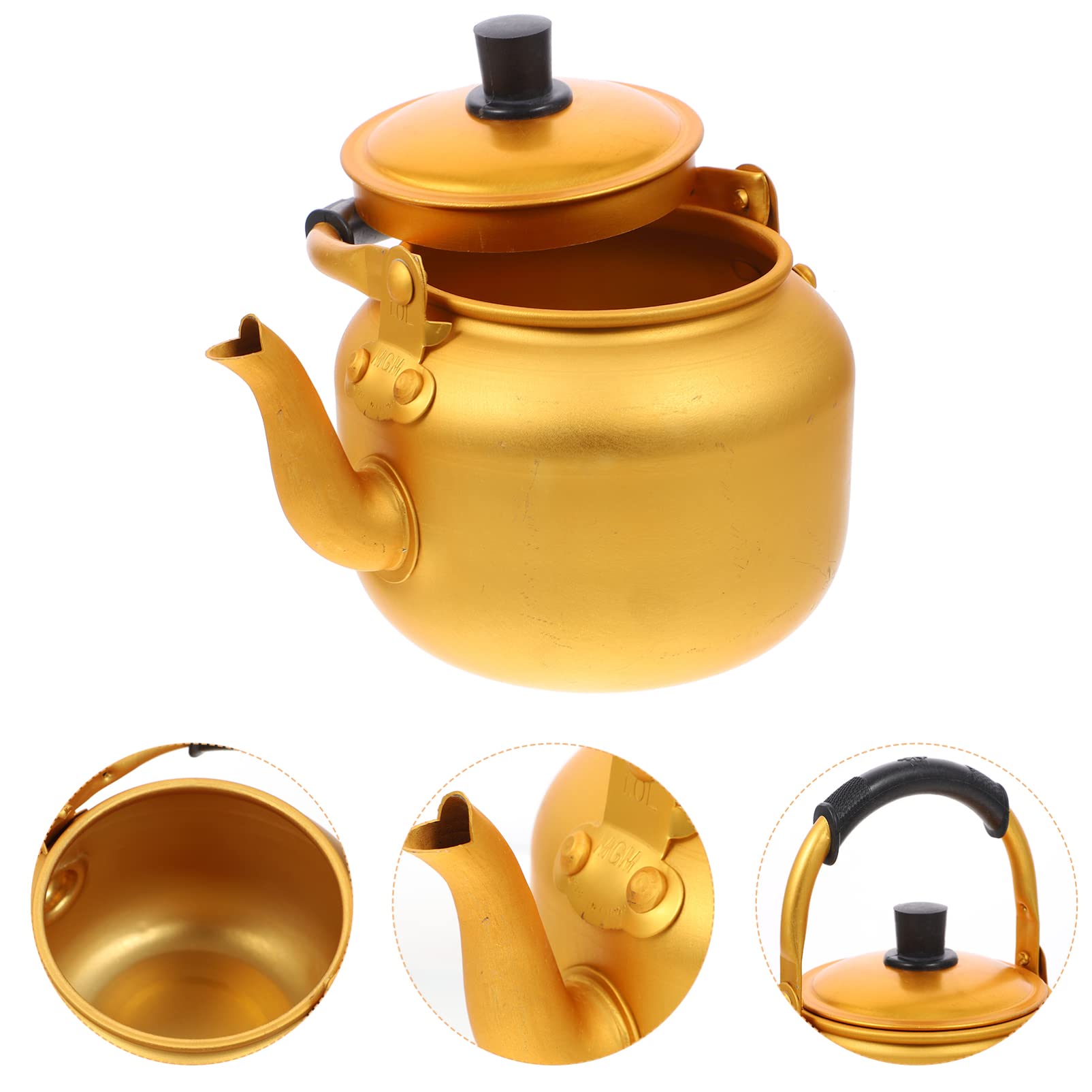 UPKOCH 1L Aluminum Whistling Tea Kettle - Induction Compatible Stovetop Coffee & Water Boiling Pot for Home Kitchen | Perfect for Tea Brewing, Coffee Making & Hot Water Dispensing