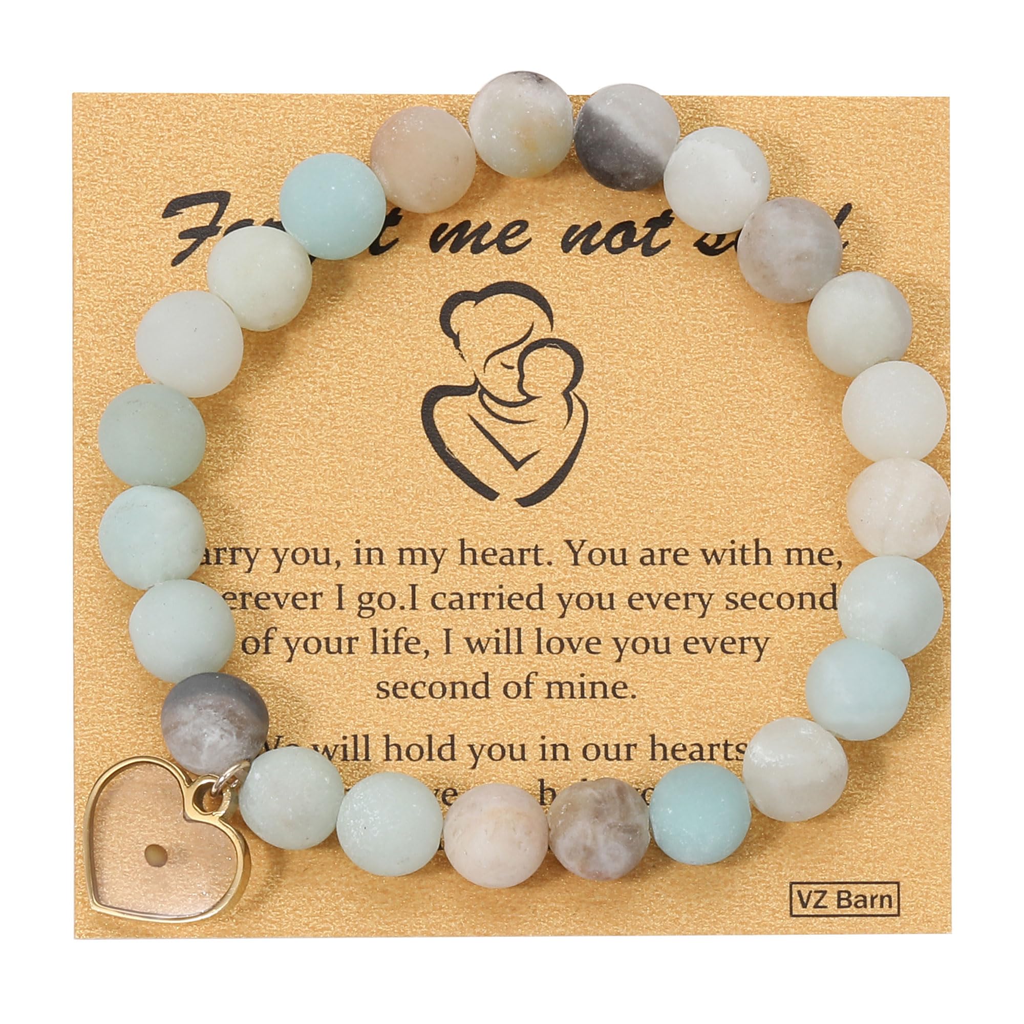 Healing Crystal Stretch Bracelet for Miscarriage Grief - Comfort Gift for Mothers & Fathers - Memorial Jewelry with Gemstones for Pregnancy Loss Support