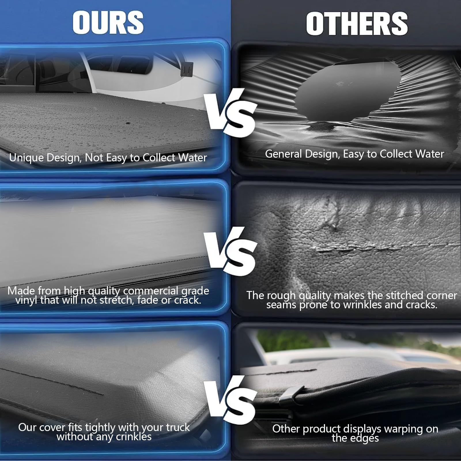 TOMOKA Vinyl Soft Tri-fold Truck Bed Tonneau Cover for 2024-2025 Toyota Tacoma (Excludes Trail Edition) | 5 Ft (60.5