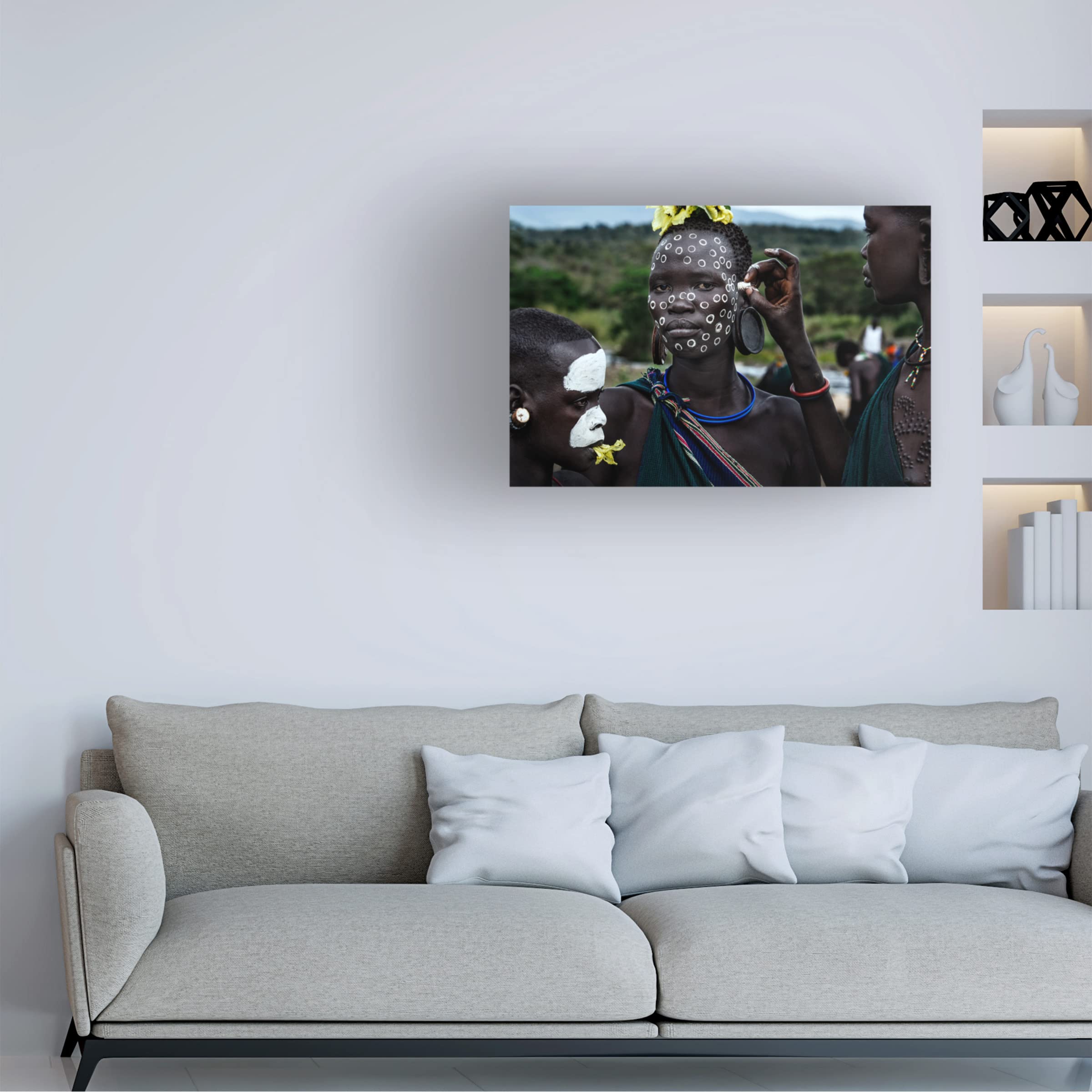 Trademark Fine Art 'Portrait Of Traditional Woman' Canvas Wall Art by Joxe Inazio Kuesta - Handmade Oil Painting Reproduction for Living Room, Bedroom & Office Decor