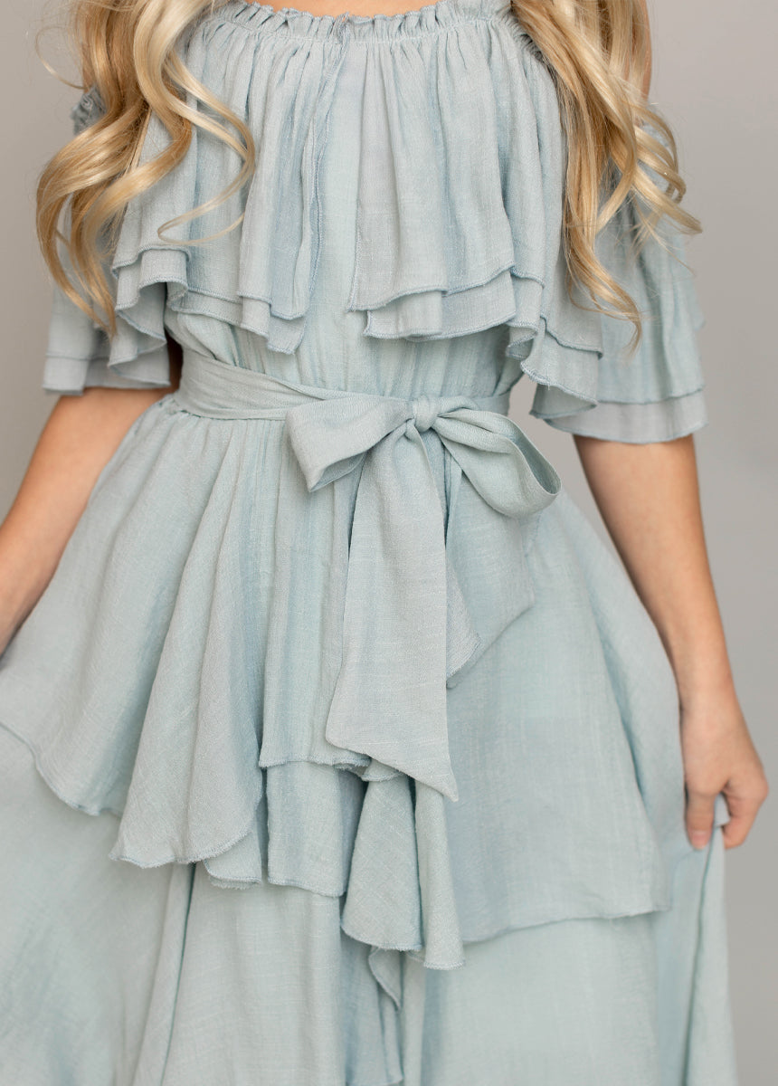 Litta Women's Pale Blue Dress - Elegant Casual & Party Wear for Summer Outings