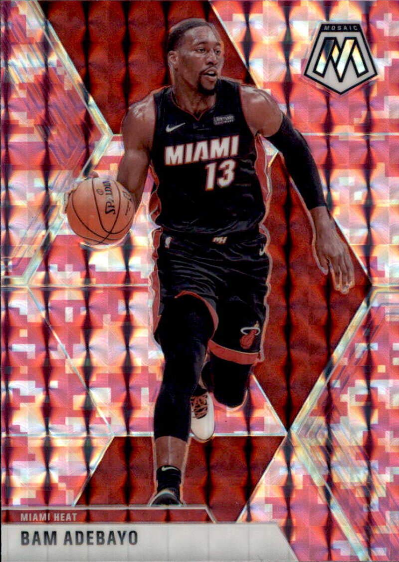 2019-20 Panini Mosaic Prizm Pink Camo Bam Adebayo Miami Heat NBA Basketball Trading Card - Collectible Sports Memorabilia for Fans & Card Enthusiasts