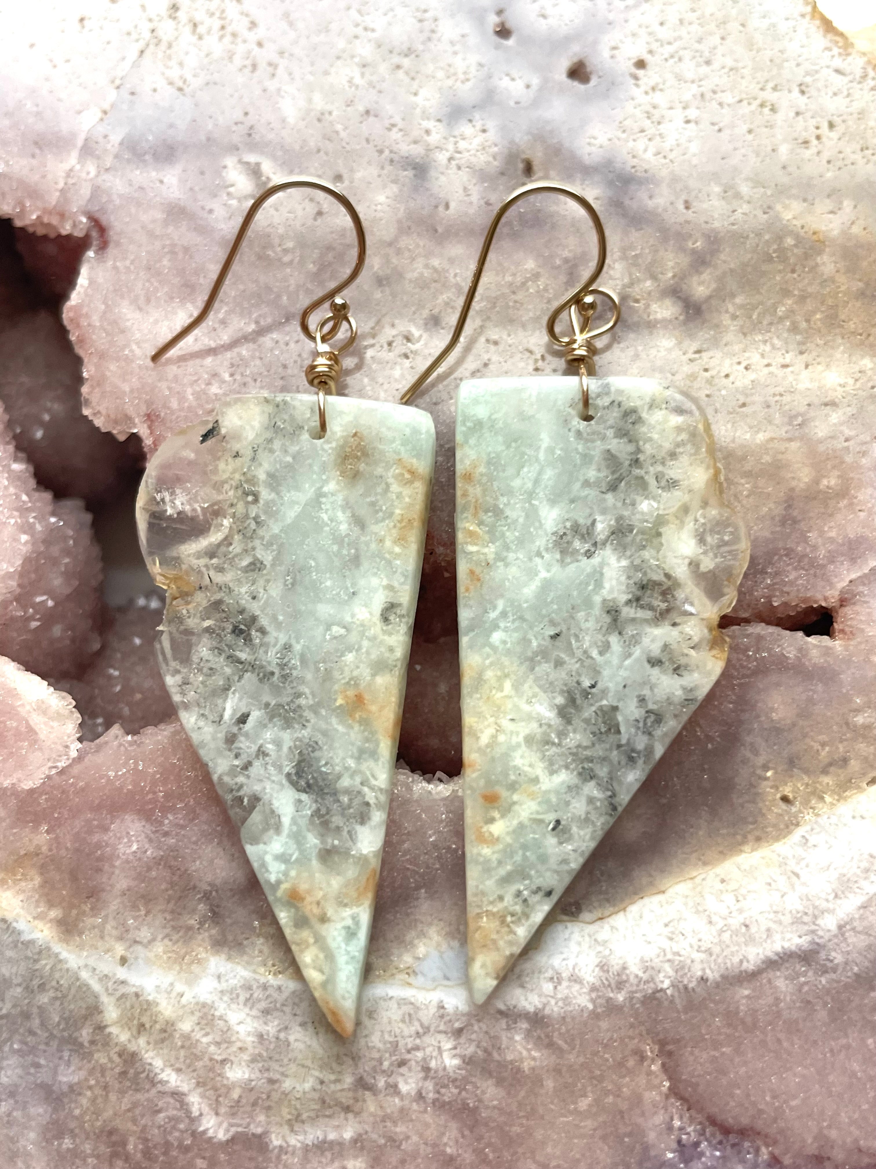 Amazonite Dangle Earrings in Gold Fill - Elegant Handmade Jewelry for Women, Perfect for Parties, Weddings & Everyday Wear