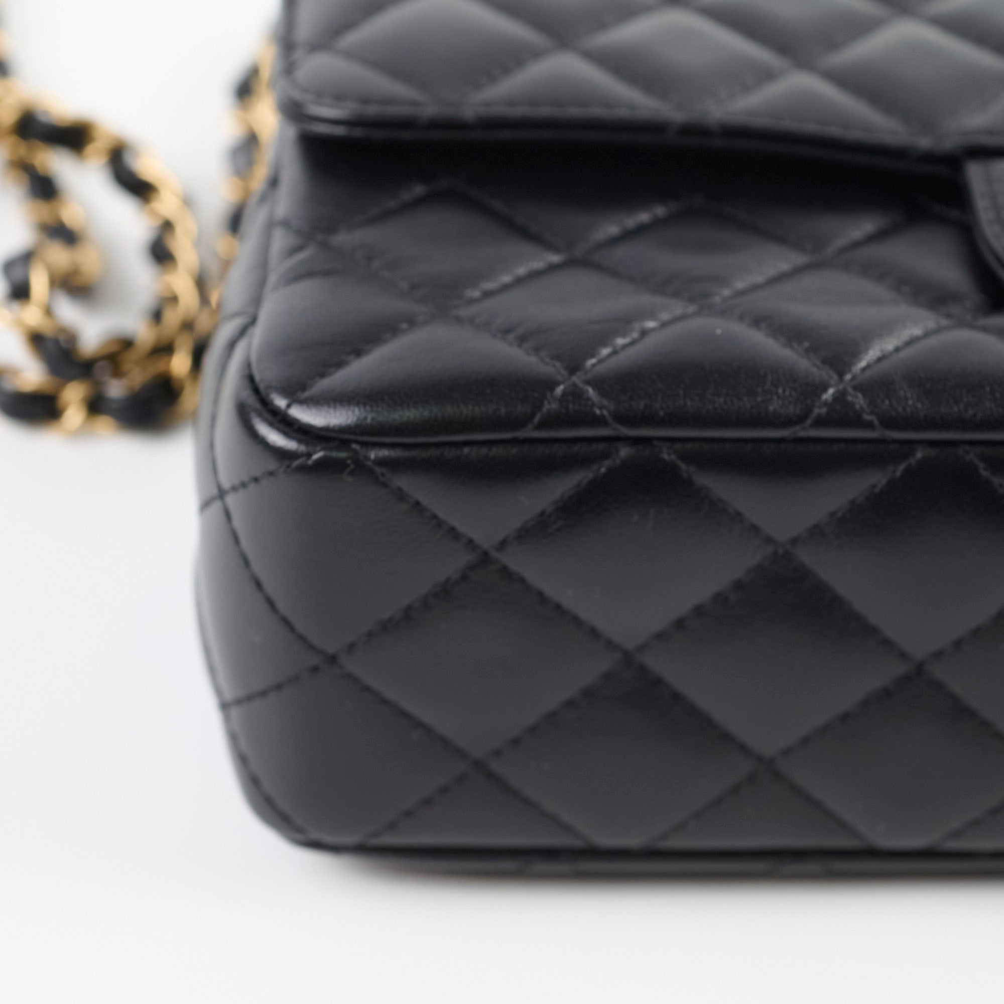 Chanel 2024 Seasonal Classic Flap Top Handle Bag - Genuine Lambskin Leather in Black | Luxury Designer Handbag for Women, Perfect for Evening Events & Special Occasions