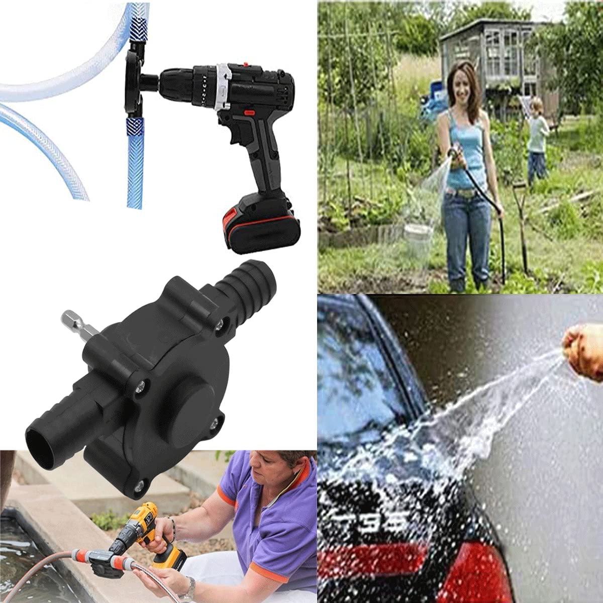 Mini Electric Drill Pump - Portable Self Priming Water Transfer Pump for Diesel, Oil & Liquids | Ideal for Garden Irrigation, Home DIY & Emergency Water Transfer