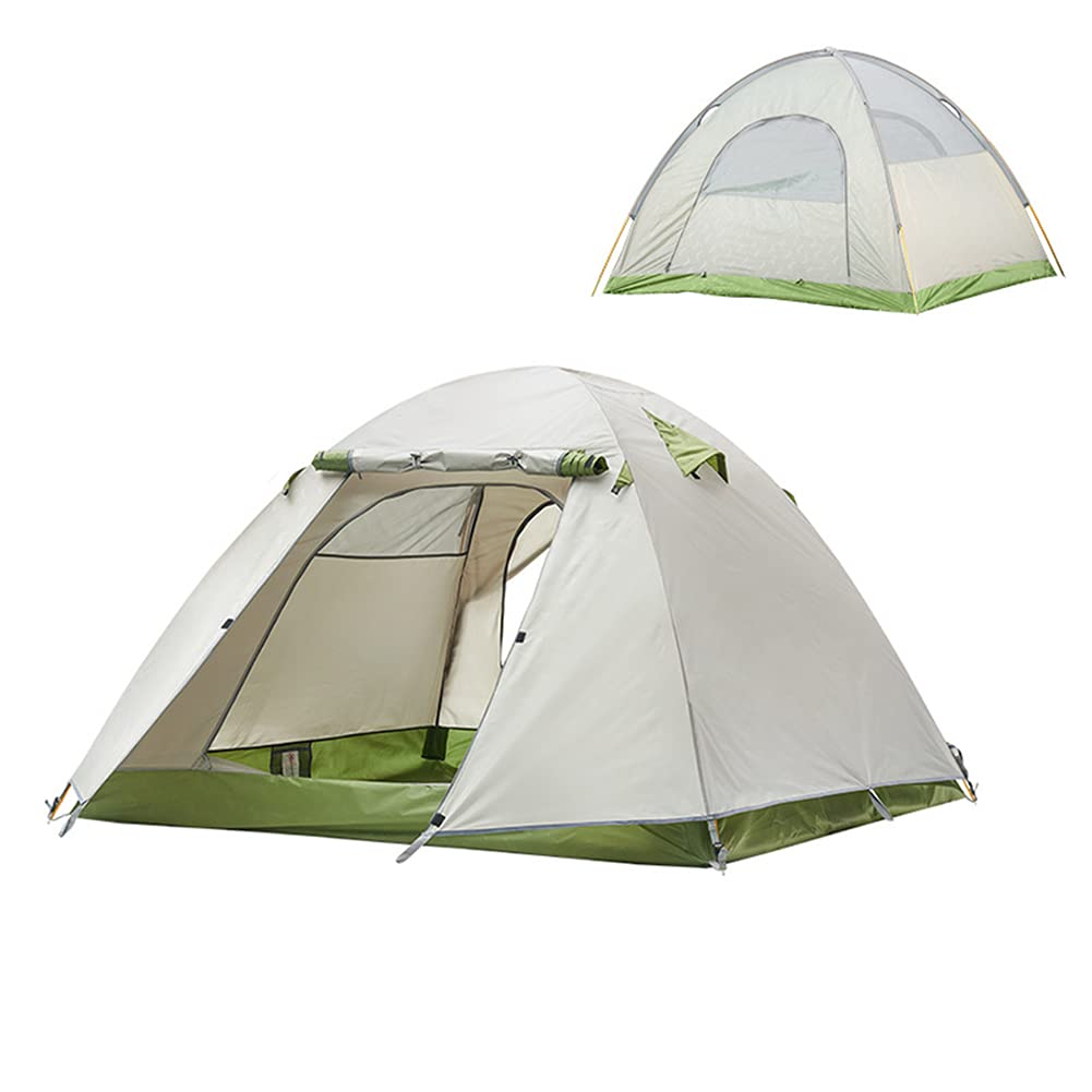 Beach Tent for 2-4 People - Portable Sun Shelter with Double Zipper Doors & Carry Bag - Easy Setup Family Beach Shade for Camping, Picnics, and Outdoor Adventures