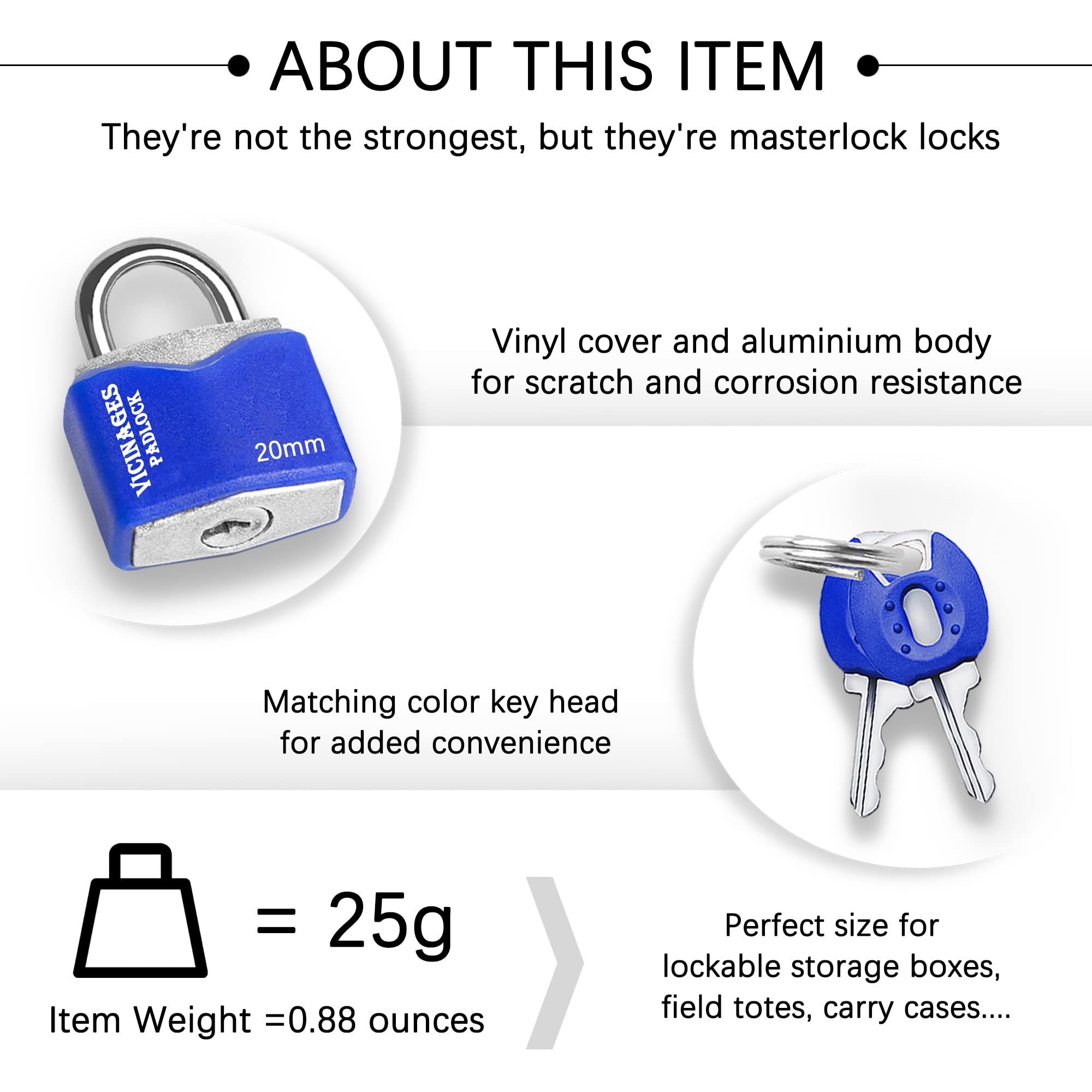 10-Pack Small Metal Suitcase Locks with Keys - Durable Luggage Padlocks for Travel, Gym, School & Classroom - Secure Backpacks, Lockers & Storage Cases