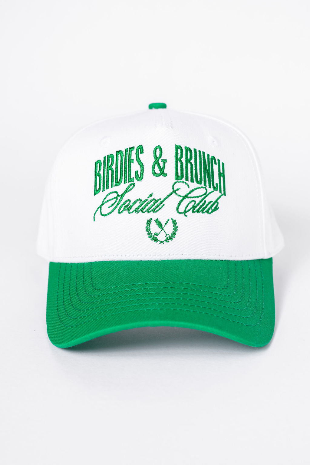 Stylish Birdies & Brunch Green Trucker Hat for Women - Trendy Baseball Cap for Outdoor Activities, Brunch Dates & Summer Fashion