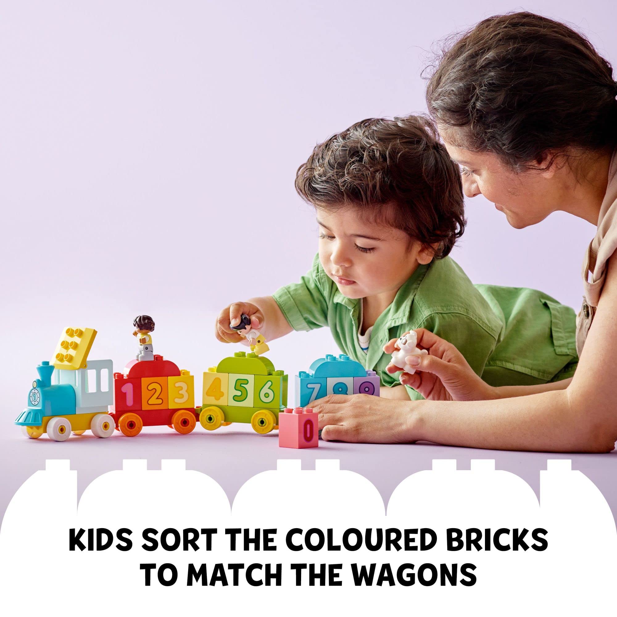 LEGO DUPLO My First Number Train Toy - Educational Building Blocks for Toddlers Ages 1.5-3 Years | Learn Numbers, Counting & Colors | Preschool Learning Activity for Boys & Girls | Perfect for Early Childhood Development & Playtime Fun