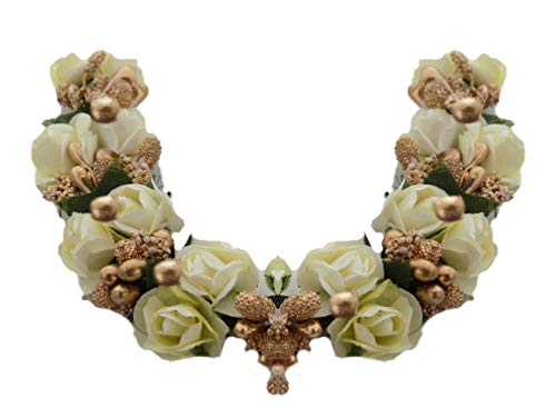 Confidence Bridal Bun Maker Gajra - Light Yellow Hair Accessory for Wedding, Party & Special Occasions | Perfect for Bridal Hairstyles, Indian Weddings & Festive Events