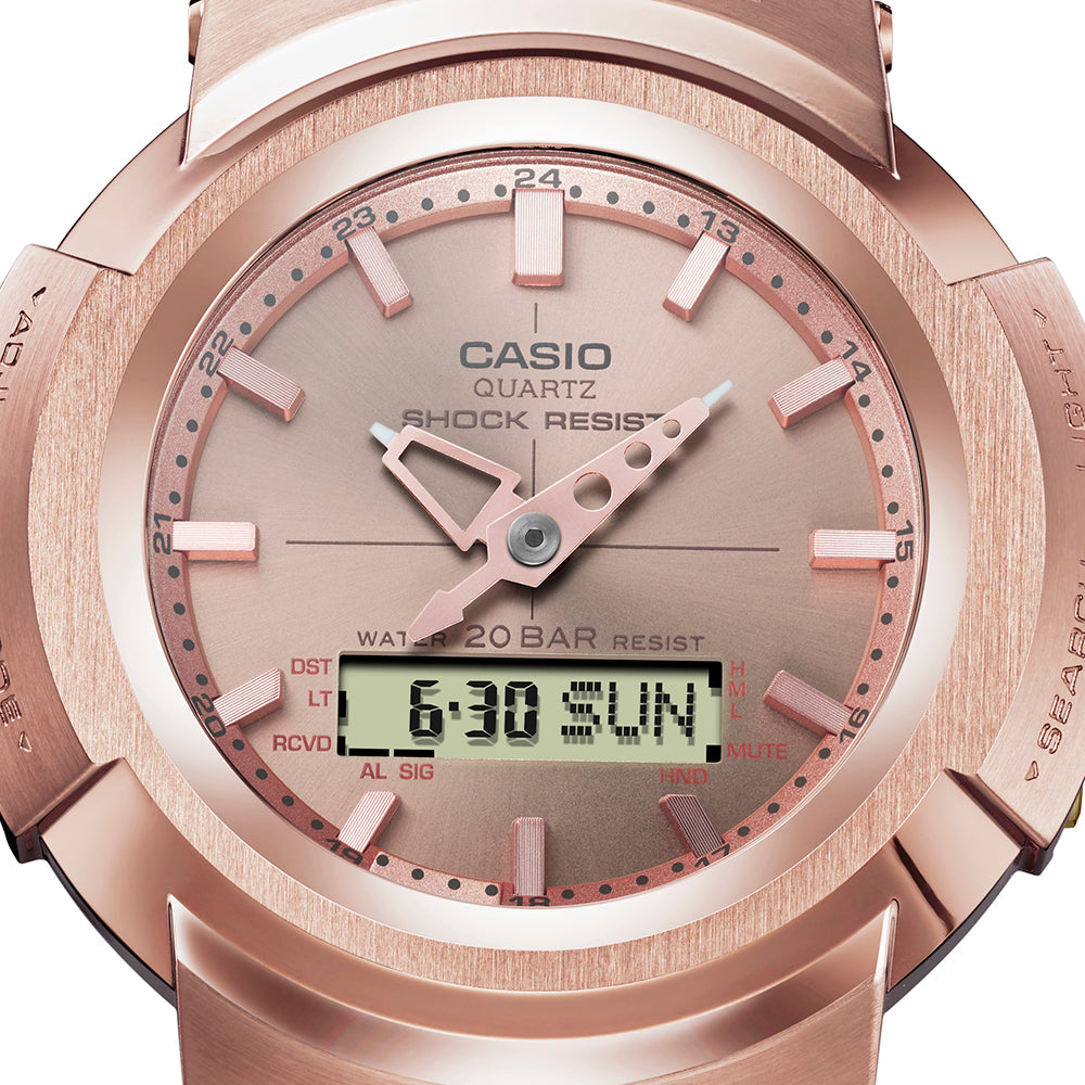 G Shock Full Metal AWM500GD-4A Rose Gold Ingot Collection Men's Watch - Luxury Sports Timepiece for Outdoor, Business & Everyday Wear