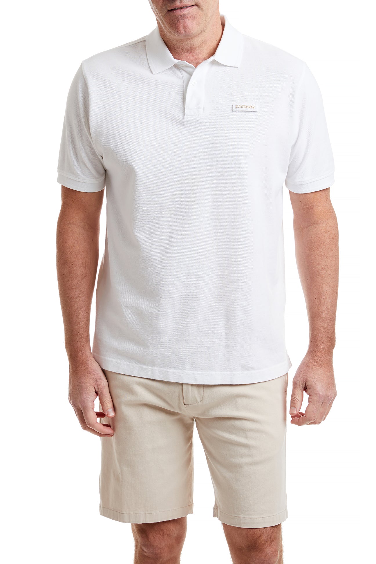 Premium Men's Onshore Polo Shirt - Classic White Cotton Golf Shirt for Casual & Business Wear - Perfect for Office, Golfing & Outdoor Activities
