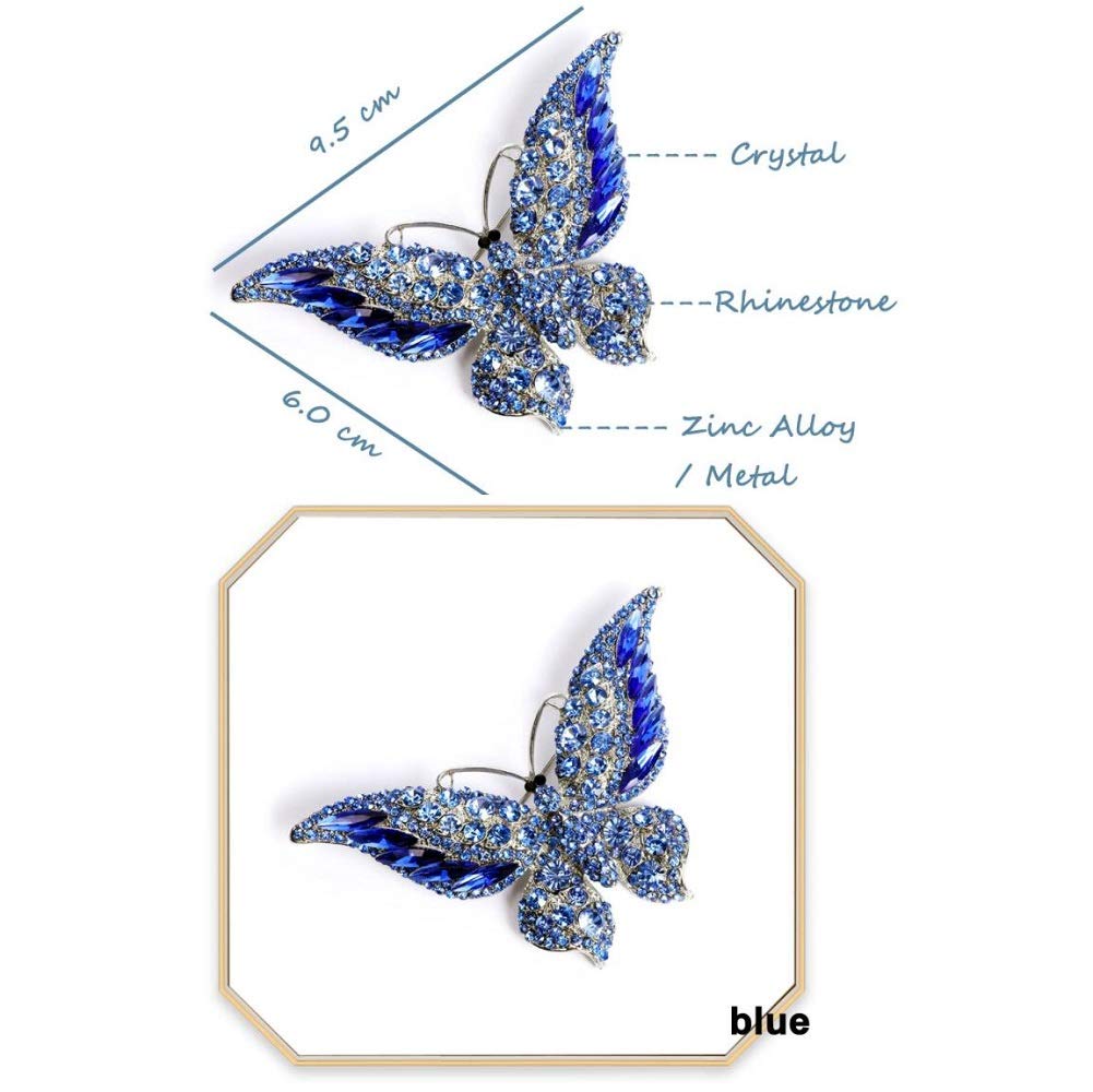 Sparkling Rhinestone Butterfly Brooch - Elegant Crystal Pin for Women & Girls | Perfect Gift for Weddings, Parties & Fashion Accessories