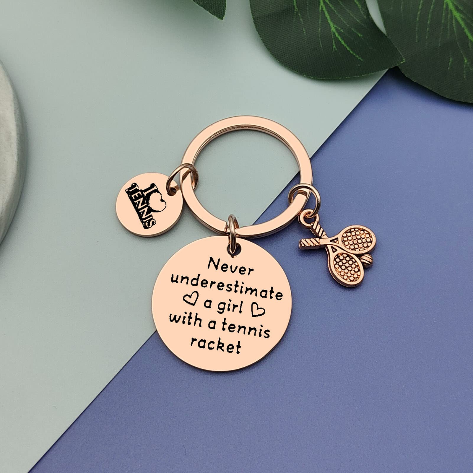 Vadaka Inspirational Tennis Keychain - Motivational Gift for Tennis Players, Lovers & Teams - Perfect for Girls & Teens - Ideal for Training, Matches & Sports Enthusiasts