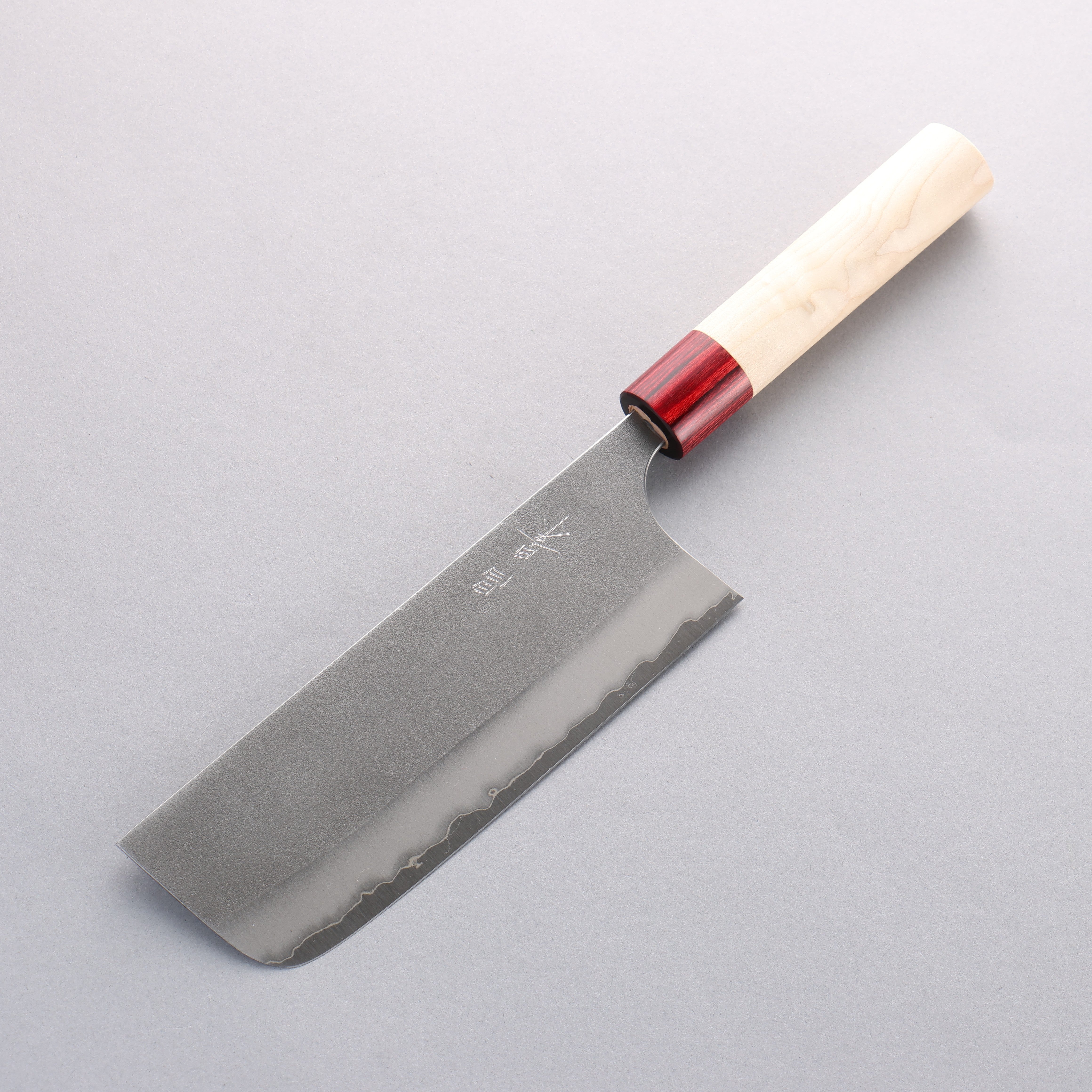 Masakage Yuki White Steel No.2 Nashiji Nakiri Knife 165mm with Magnolia Handle - Japanese Vegetable Knife for Professional Chefs & Home Cooking
