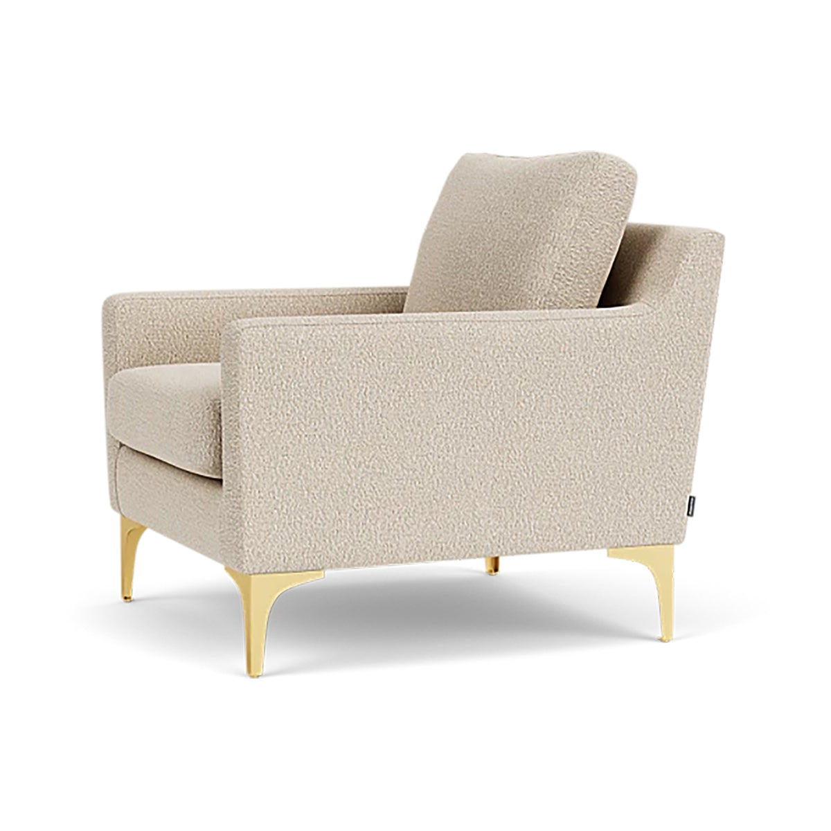Astha Boucle Armchair - Modern Velvet Accent Chair for Living Room, Bedroom & Office - Soft Upholstered Lounge Chair with Solid Wood Legs - Stylish Home Decor for Cozy Reading Nook & Relaxation