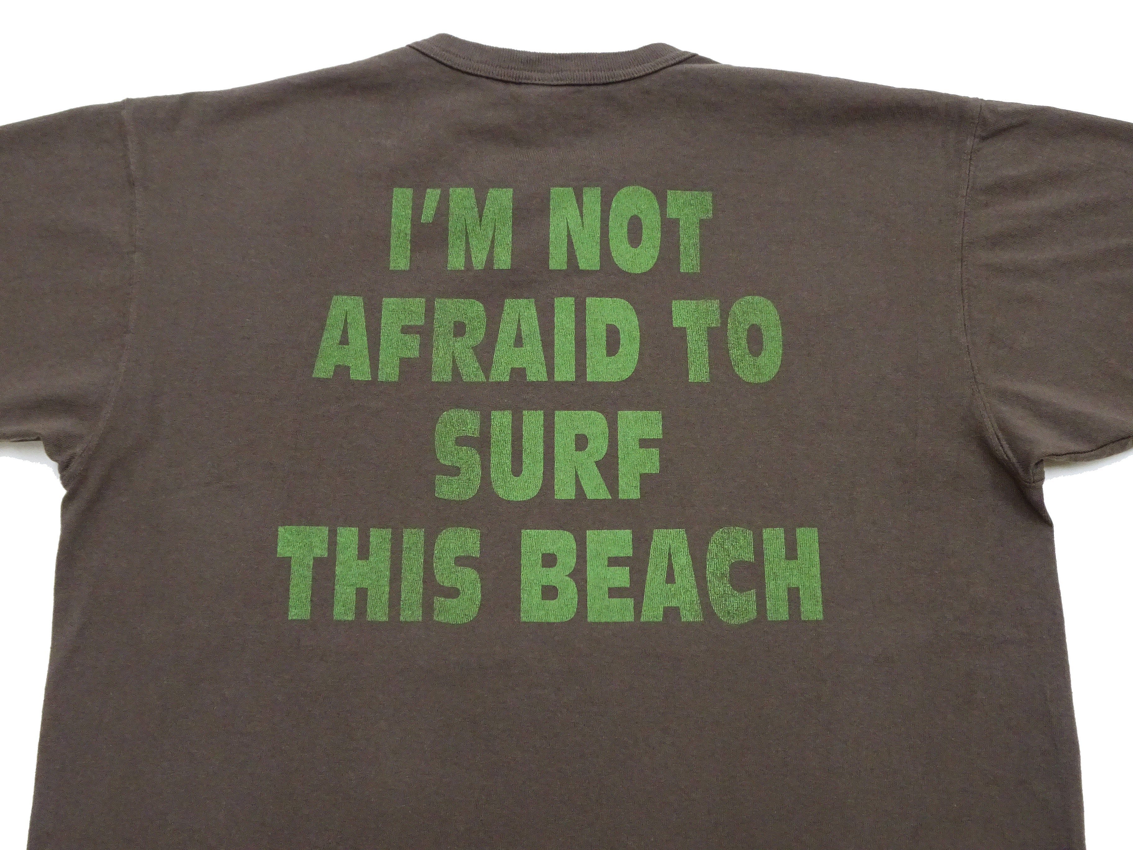 TOYS McCOY Men's Short Sleeve Graphic T-Shirt - Casper the Friendly Ghost Surfing Printed Tee | Loopwheel Fabric | Garment Dyed Faded Dark Charcoal | TMC2504-021 | Casual Wear, Surfing, Street Fashion