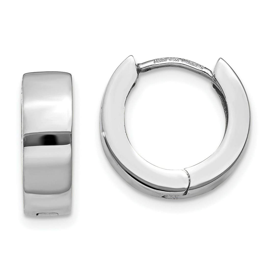 4.5mm Polished 14k Gold Hinged Hoop Huggie Earrings – Elegant & Secure Fit for Everyday Wear, Parties & Gifts