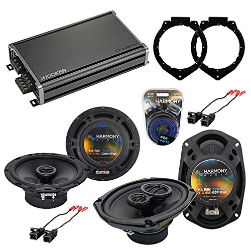 2008 Chevy Malibu Classic OEM Speaker Replacement Bundle - Harmony Audio R65, R69 & CXA360.4 Amp Kit | Premium Car Audio Upgrade for Enhanced Sound Quality | Perfect for Road Trips & Music Lovers