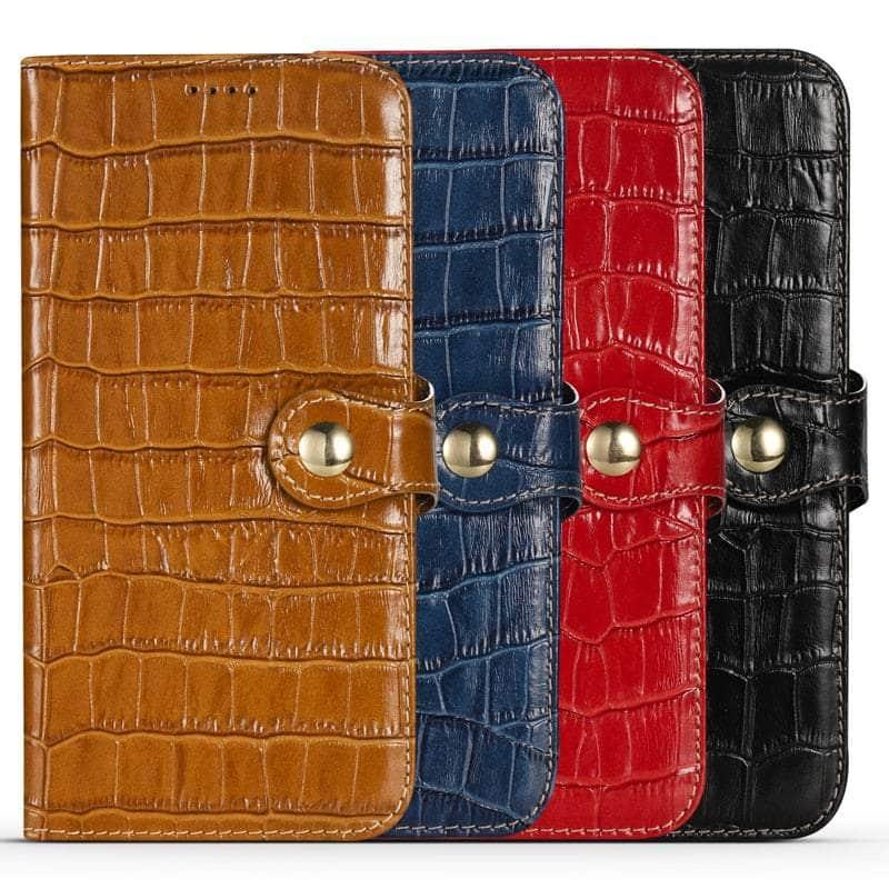 Genuine Leather iPhone 13 Case - Premium Natural Cowhide Full Edge Protection - Perfect for Business & Everyday Use
