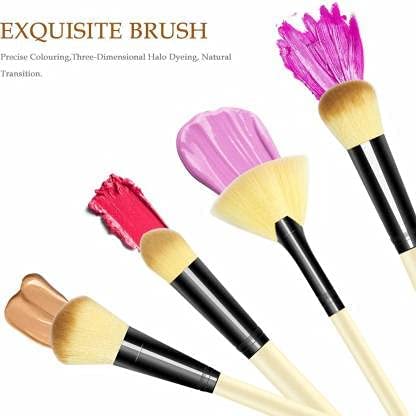DATNASAYAD 12-Piece Makeup Brush Set with Storage Barrel - Soft White Synthetic Brushes for Foundation, Blending, Eyeshadow - Perfect for Professional & Home Makeup Kits