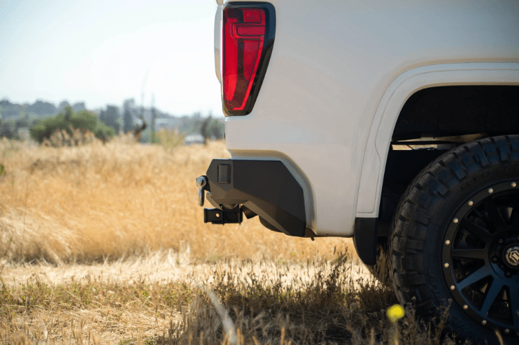 DV8 Offroad Rear Bumper for GMC Sierra 1500 (2019-2025) - Heavy Duty Steel Construction, Perfect for Off-Roading & Truck Protection | RBCS1 03 Model