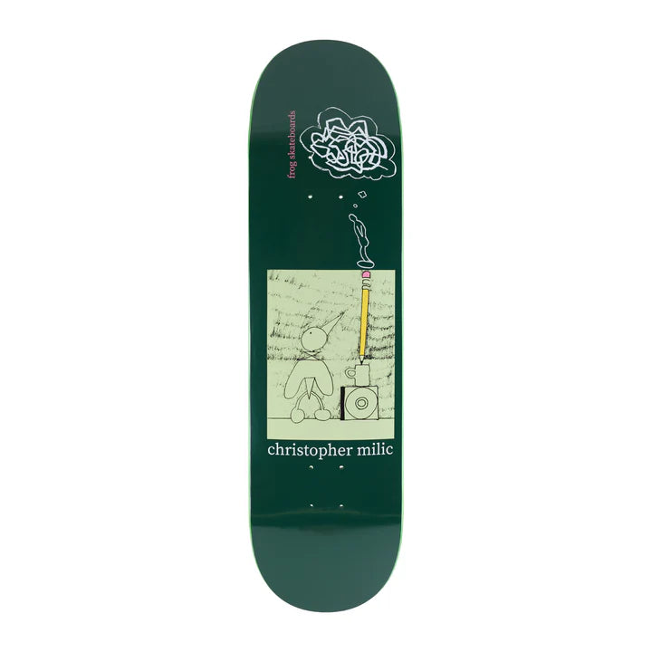 Frog Skateboards Creative Block Chris Milic Deck - 8.38 & 8.6 Inch Skateboard for Street & Park Riding | Durable Maple Wood Construction for Skaters & Collectors