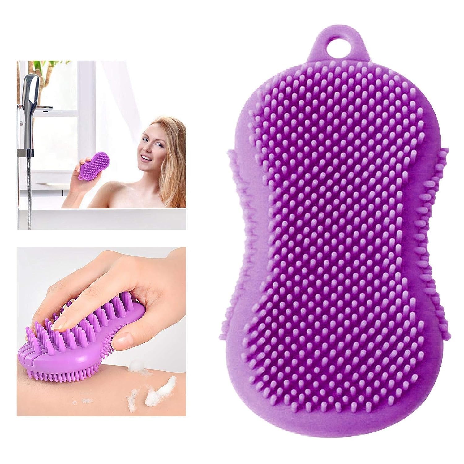 Istara 3-in-1 Silicone Body Brush for Shower & Massage – Double Sided Exfoliating Brush for Women, Men & Baby Sensitive Skin – Easy to Clean & Hygienic – Perfect for Relaxation, Spa & Skincare Routine