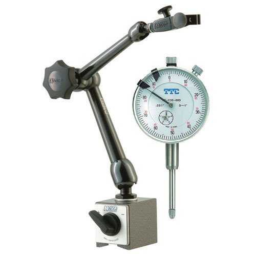 NOGA Big Boy Magnetic Base with Free TTC Dial Indicator - Heavy Duty Tool for Precision Machining, Metalworking & Automotive Repair