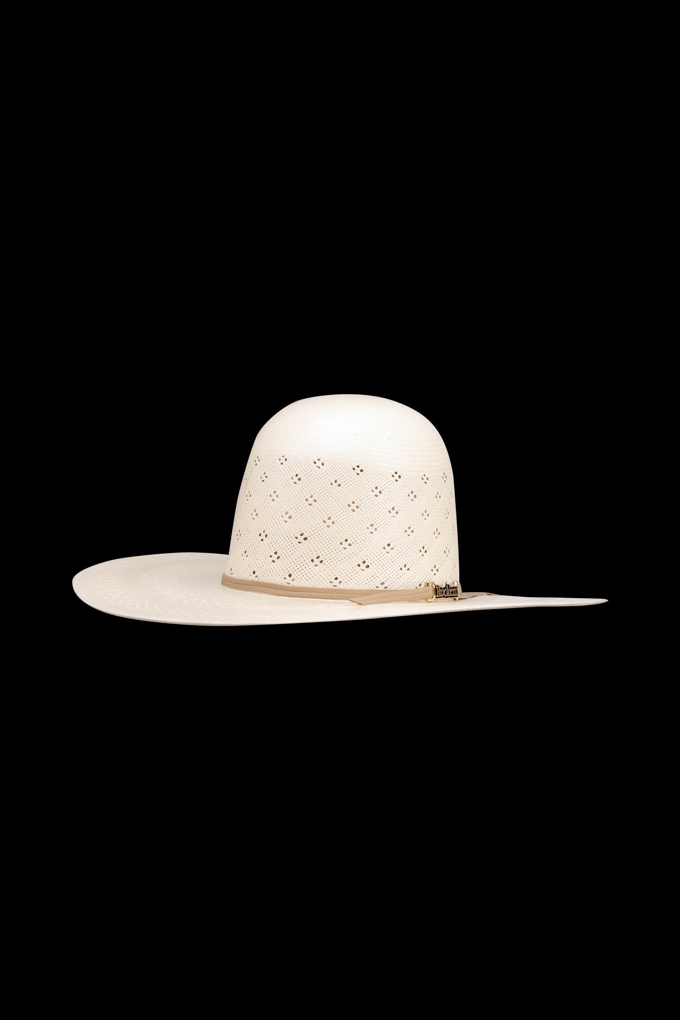 Rock'em 100X Desert Wanderer Open Crown Straw Hat for Men & Women - Wide Brim Sun Protection Hat for Outdoor, Beach, Hiking & Summer Activities