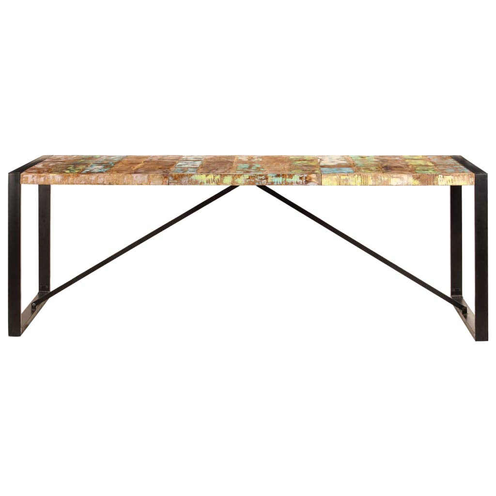Premium FAMIROSA Dining Table Set with Benches - Sturdy Metal Frame for Kitchen, Dining Room & Living Room - Perfect for Family Gatherings, Dinner Parties & Small Space Dining