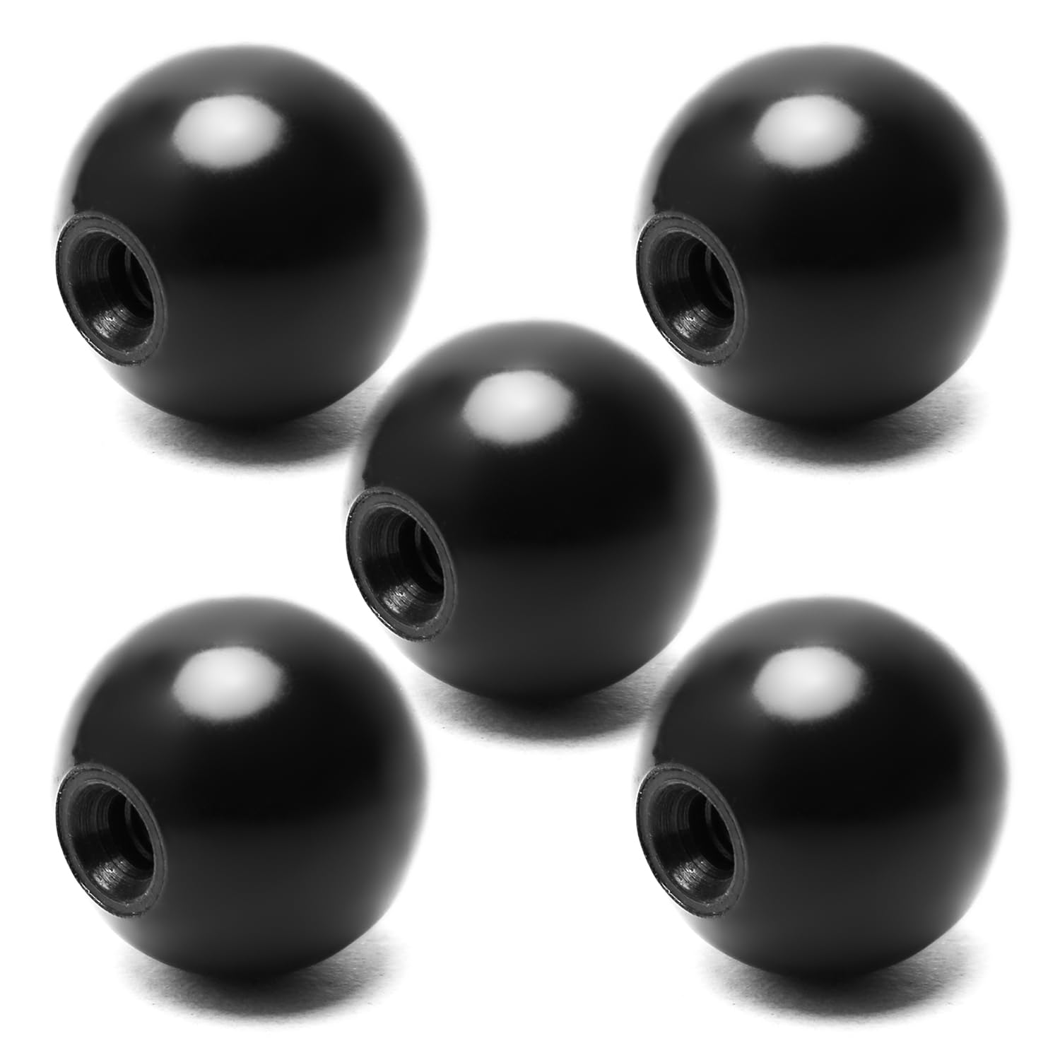 5Pcs Black Bakelite Ball Knob M6 Female Thread - 30mm/1.18