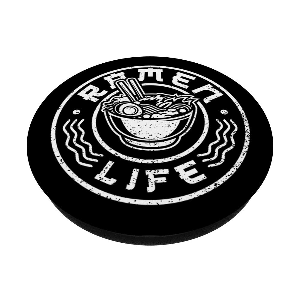 Anime Ramen Noodle Bowl PopSockets Swappable PopGrip - Cute Japanese Food Design for Phone & Tablet Accessories | Perfect for Anime Fans, Ramen Lovers, and Pop Culture Enthusiasts