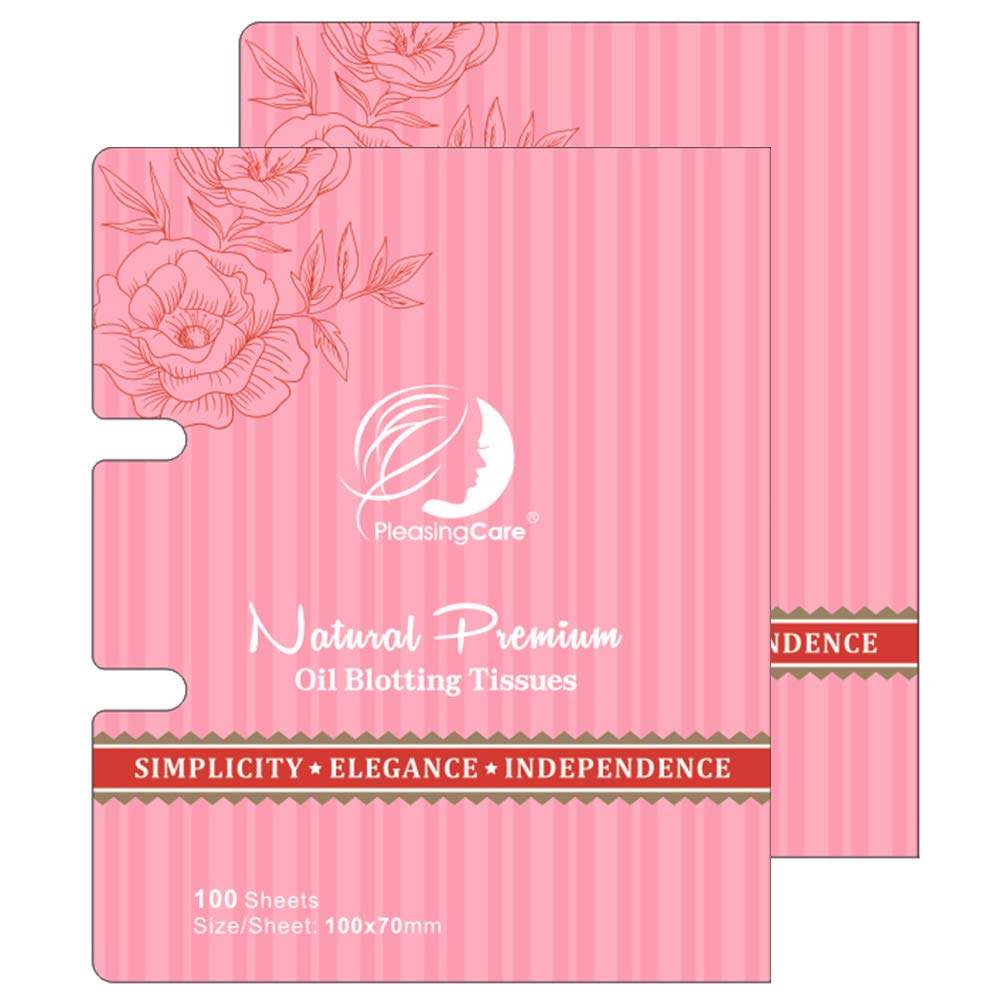 Natural Facial Oil Absorbing Tissues - Rose Scented Oil Blotting Paper Sheets for Oily Skin (2 Pack) | Perfect for On-the-Go Shine Control & Makeup Touch-Ups