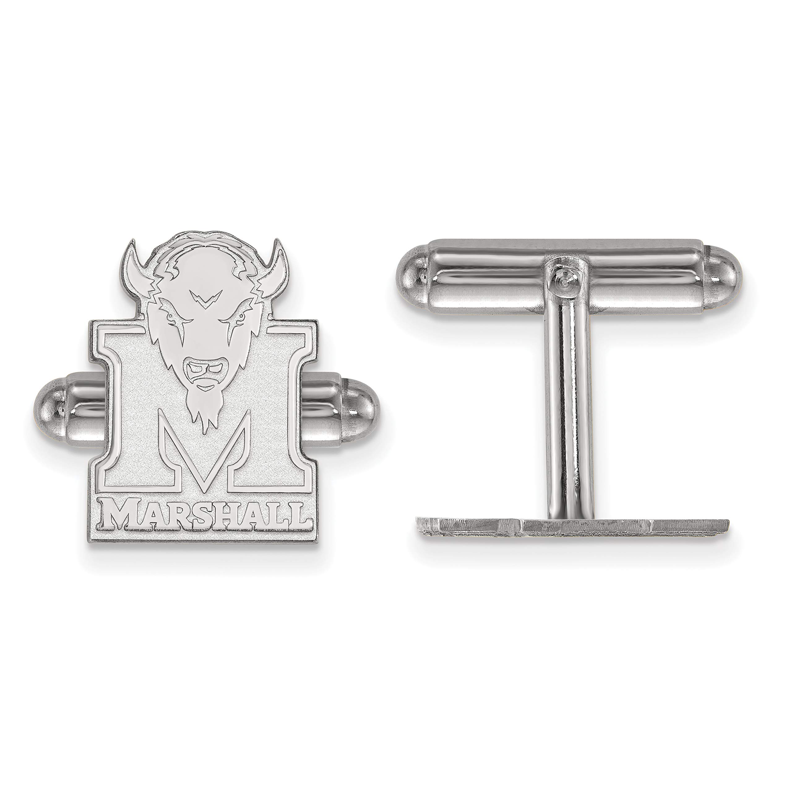 Marshall University Thundering Herd Sterling Silver Cufflinks Set - 17x12mm Letter & Mascot Design for Graduation, Wedding & Formal Events