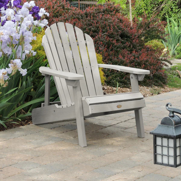 Hamilton Outdoor Folding & Reclining Adirondack Chair - Portable Patio Lounge Chair for Backyard, Poolside & Beach - Weather-Resistant Comfort for Relaxing Outdoors
