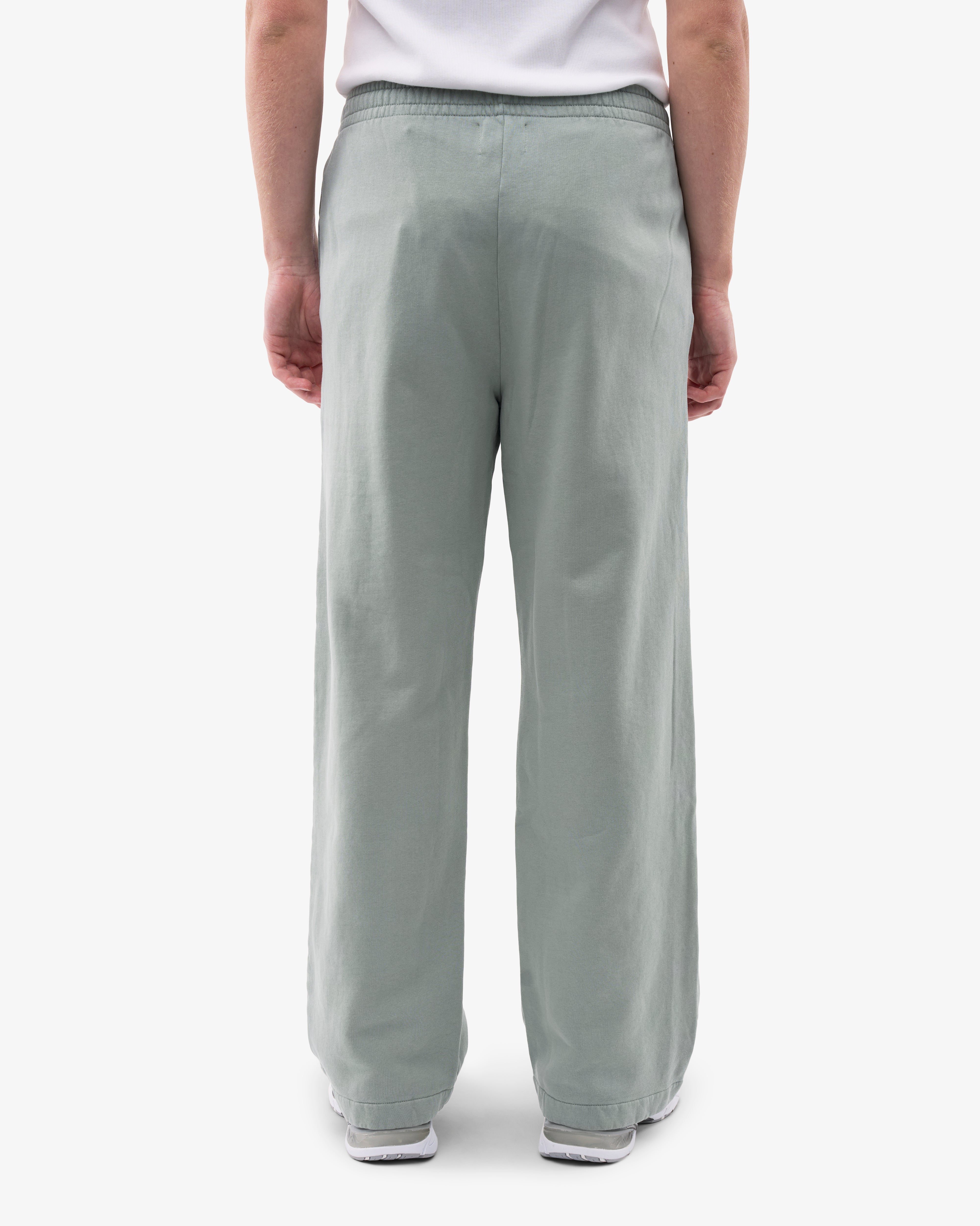 Organic Straight Leg Sweatpants for Women - Soft Cotton Lounge Pants - Steel Blue - Comfortable Casual Wear for Home, Yoga & Running