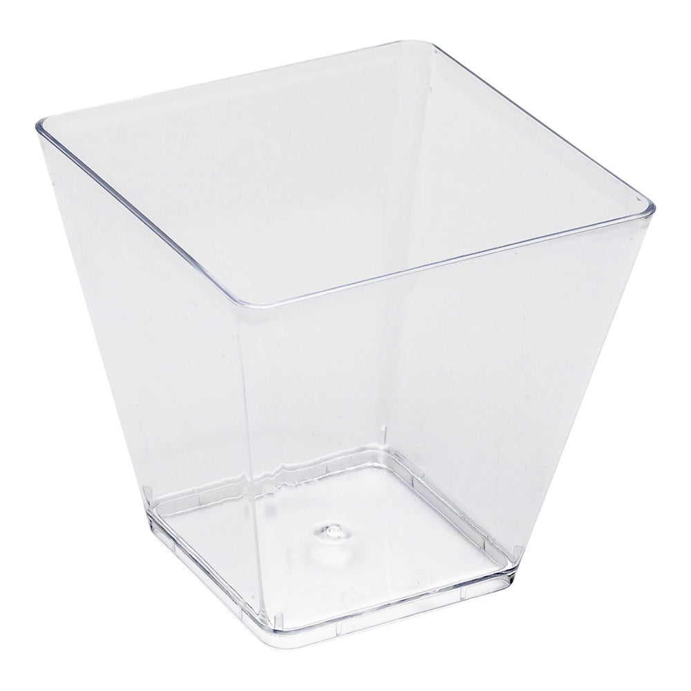 5 oz Clear Square Plastic Kova Cups - 2.5