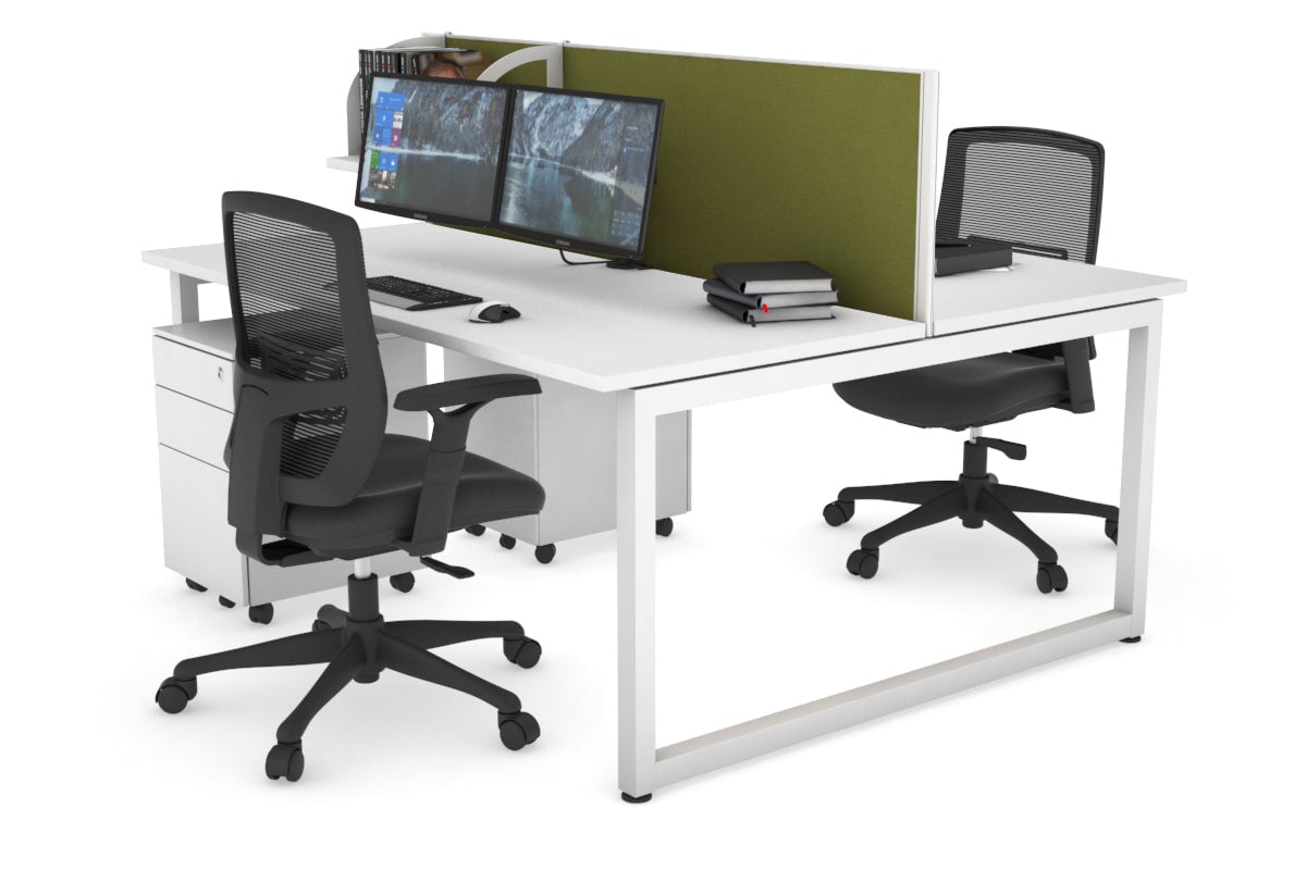 Quadro Loop Legs 2 Person Office Workstation - 70.8