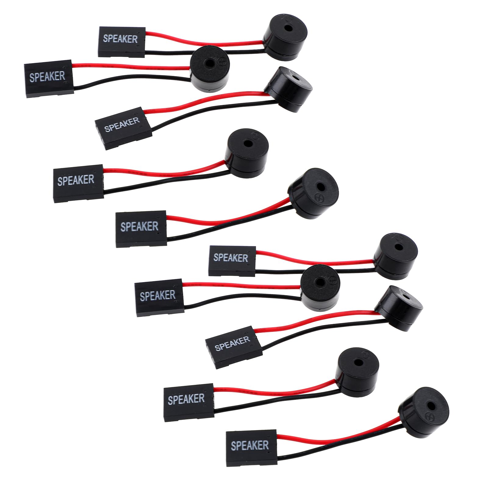 10 Pcs PC Motherboard Mini Speaker - Computer Case Internal Buzzer Alarm for Motherboard & PC Builds - Perfect for Gaming Rigs, Servers, and DIY Computer Assembly
