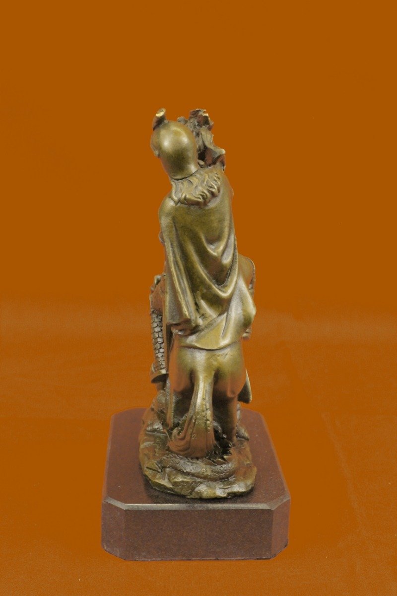 St. George Slaying the Dragon Statue - Bronze Saint George on Horse Sculpture for Home Decor | Medieval Knight Figurine for Living Room, Office & Garden