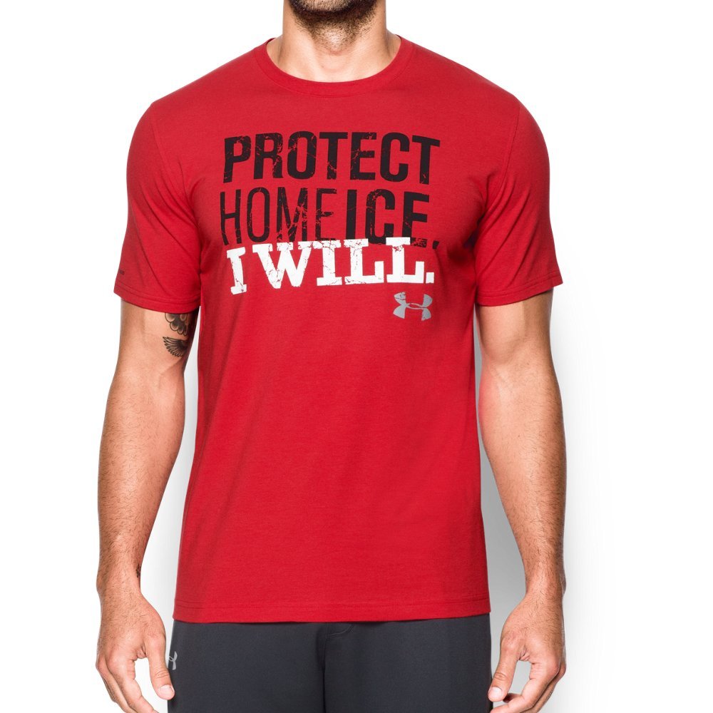 Under Armour UA Protect Home Ice LG Red Hockey Jersey - Durable & Breathable Performance Wear for Ice Hockey Players | Perfect for Games, Training & Fan Support