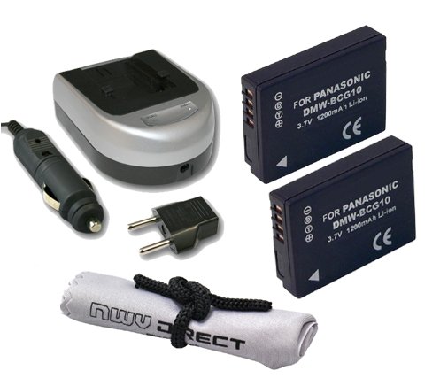High Capacity Rechargeable Batteries for Panasonic Lumix DMC-ZR1 Digital Camera - 2 Pack with AC/DC Travel Charger - Perfect for Travel Photography & Vlogging