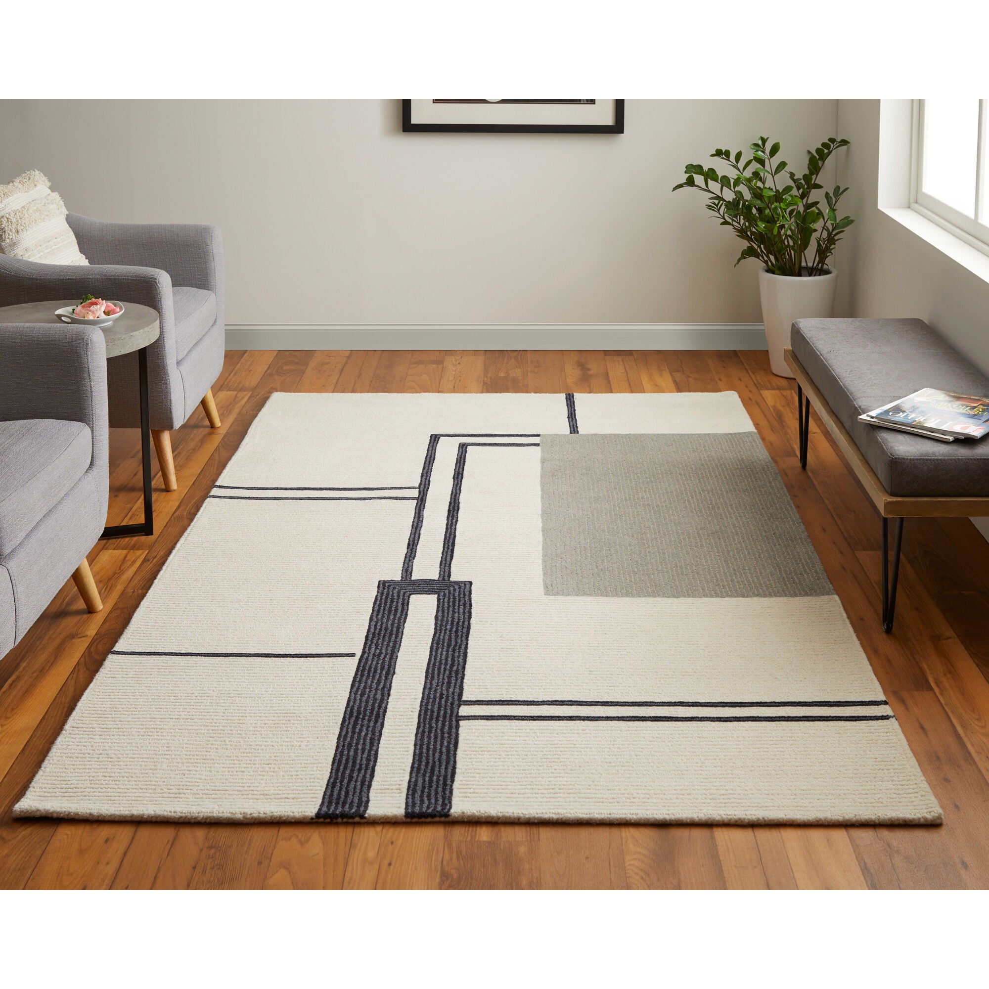Premium Maguire 8899 Area Rug - Soft & Durable Non-Slip Living Room Carpet - Perfect for Home Decor, Bedroom, Office & High Traffic Areas
