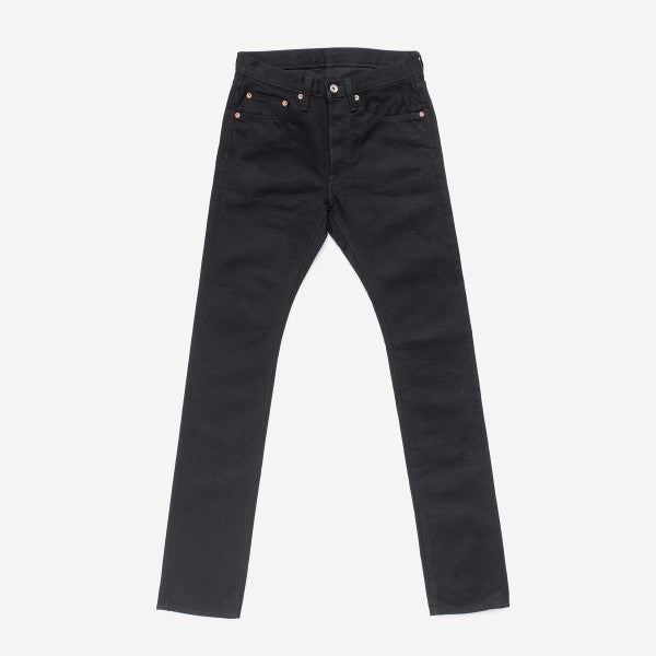 Iron Heart IH-555s 14oz Selvedge Denim Jeans - Super Slim Cut in Black (142 BB) | Premium Raw Denim for Men | Perfect for Urban Wear & Motorcycle Riding