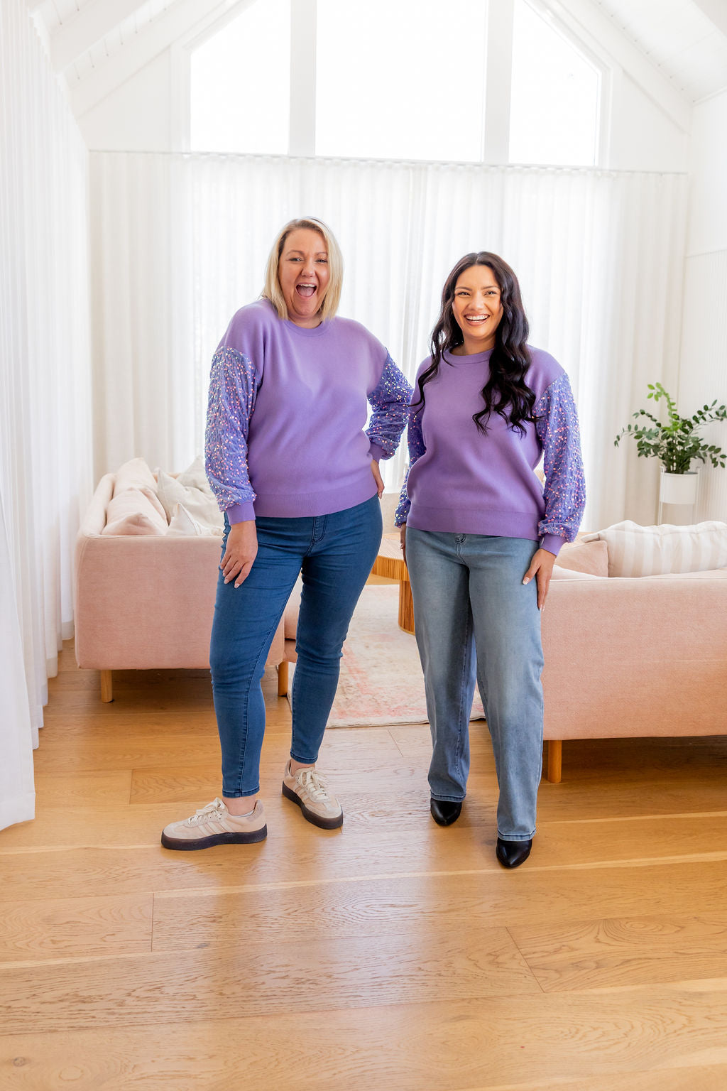Lilac Glam Knit Sweater for Women - Cozy & Stylish Pullover for Fall & Winter Fashion | Perfect for Casual Outings & Office Wear